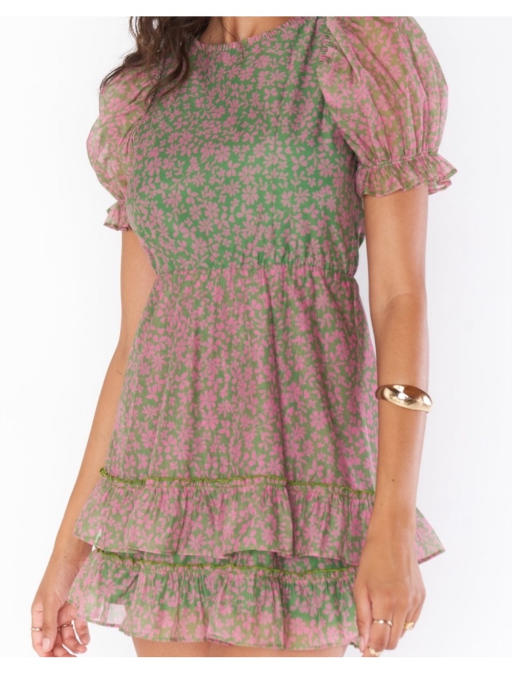Show Me Your Mumu Daiquiri Mini Dress Watermelon Floral pattern medium nwt